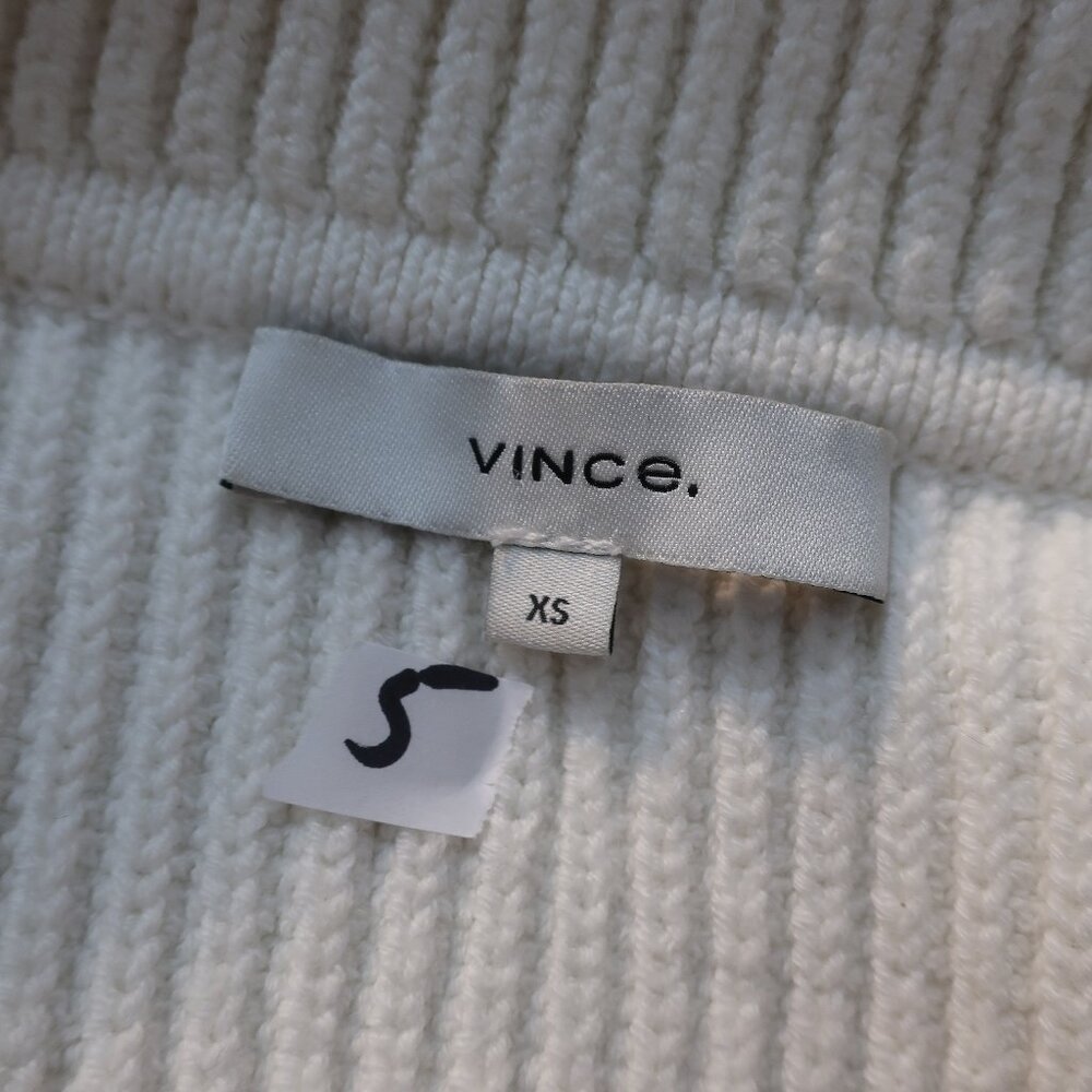 Vince Cream Ribbed Button-Up Cardigan - Picture 9 of 9